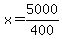 x=5000%2F400