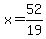 x=52%2F19