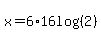 x=6%2A16log%28%282%29%29