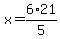 x=6%2A21%2F5