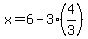 x=6-3%284%2F3%29