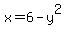 x=6-y%5E2