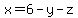 x=6-y-z