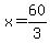 x=60%2F3