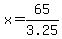 x=65%2F3.25