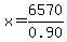 x=6570%2F0.90