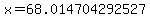 x=68.014704292527