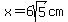 x=6sqrt%285%29cm