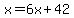 x=6x%2B42