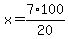 x=7%2A100%2F20