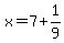 x=7%2B1%2F9