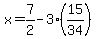 x=7%2F2-3%2815%2F34%29