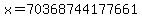 x=70368744177661