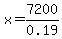 x=7200%2F0.19