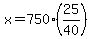 x=750%2825%2F40%29