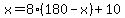 x=8%2A%28180-x%29%2B10