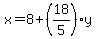 x=8%2B%2818%2F5%29y