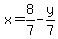 x=8%2F7-y%2F7
