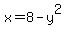 x=8-y%5E2
