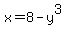 x=8-y%5E3