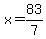 x=83%2F7