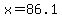 x=86.1