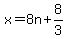 x=8n%2B8%2F3
