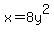 x=8y%5E2