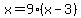 x=9%28x-3%29