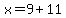 x=9%2B11