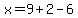 x=9%2B2-6