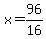 x=96%2F16