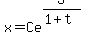 x=Ce%5E%283%2F%281%2Bt%29%29