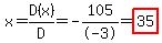 x=D%28x%29%2FD=-105%2F-3=highlight%2835%29