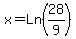 x=Ln%2828%2F9%29