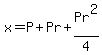x=P%2BPr%2BPr%5E2%2F4