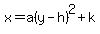 x=a%28y-h%29%5E2%2Bk