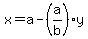 x=a-%28a%2Fb%29y