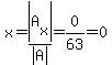 x=abs%28A%5Bx%5D%29%2Fabs%28A%29=0%2F63=0