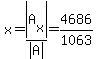 x=abs%28A%5Bx%5D%29%2Fabs%28A%29=4686%2F1063
