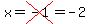 x=cross%28-1%29=-2