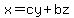 x=cy%2Bbz