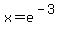 x=e%5E%28-3%29