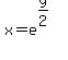 x=e%5E%28y%2F2%29