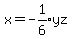 x=expr%28-1%2F6%29%2Ayz