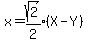 x=expr%28sqrt%282%29%2F2%29%28X-Y%29