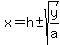 x=h%2B-+sqrt%28y%2Fa%29