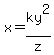 x=ky%5E2%2Fz
