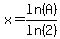 x=ln%28A%29%2Fln%282%29