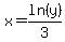 x=ln%28y%29%2F3